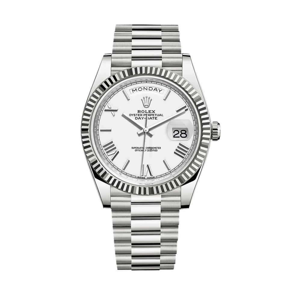 Crown Calendar 40 – White Dial Watch
