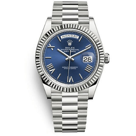 Crown Calendar – Blue Roman Dial Watch