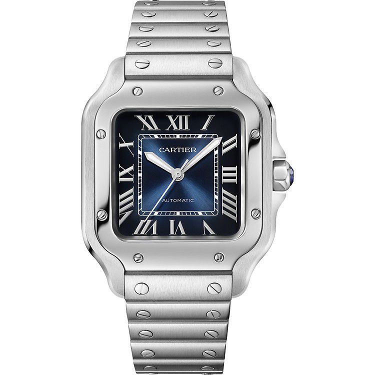 Avenue Square – Blue Dial Steel Watch