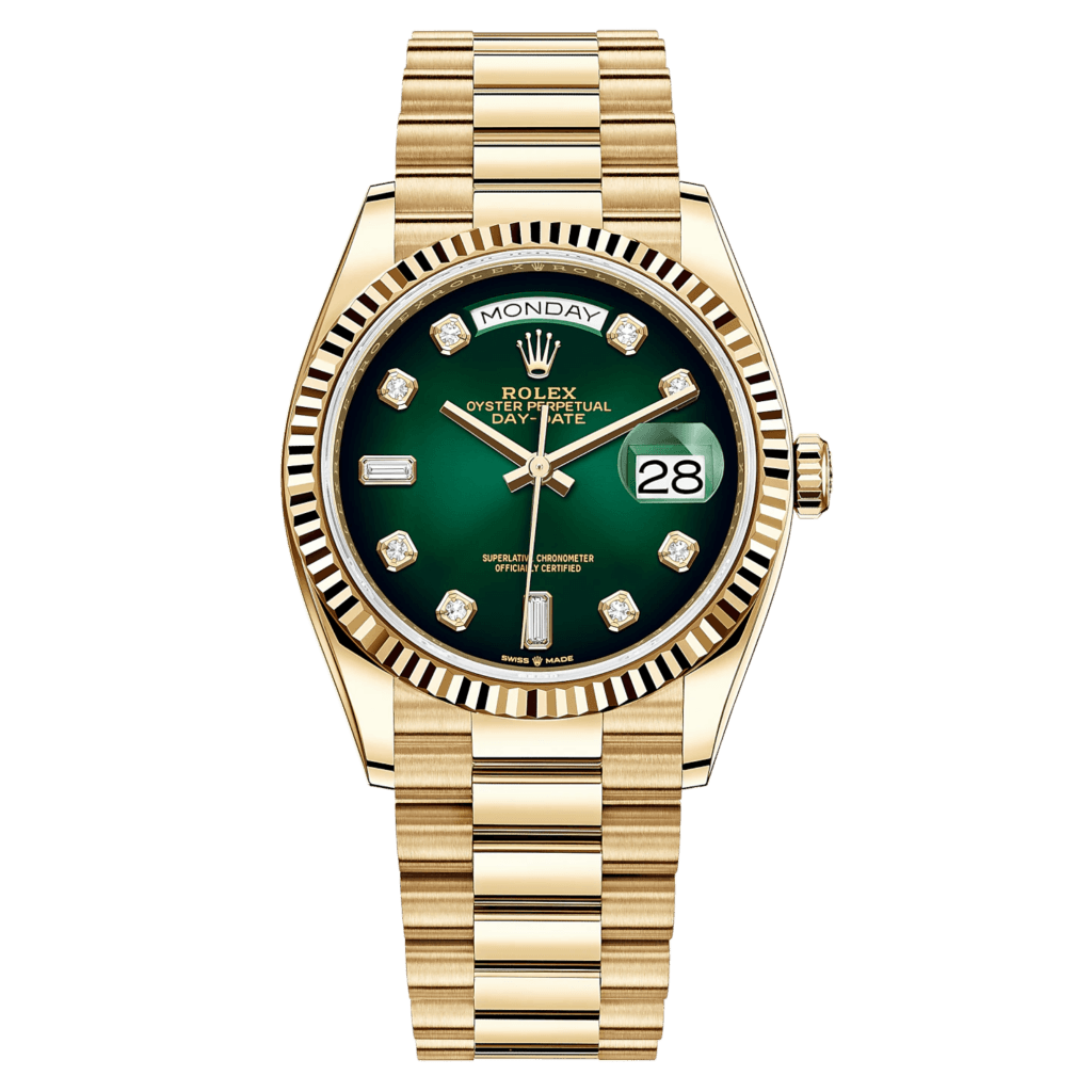 Crown Calendar – Gradient Green Watch